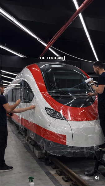 Оклейка локомотива